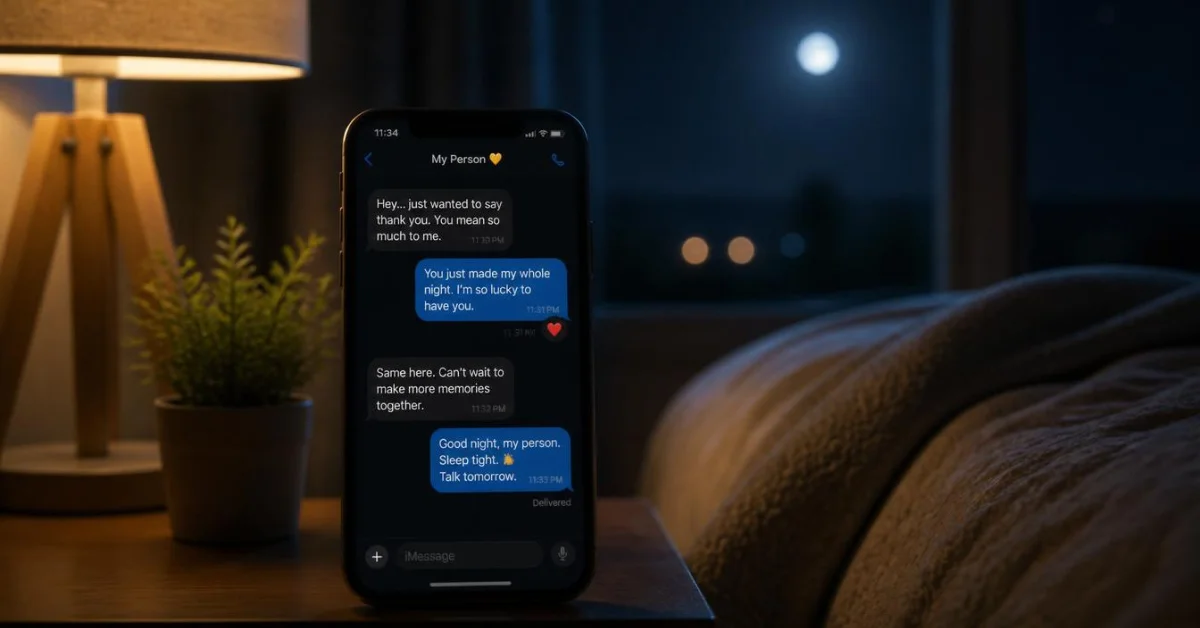 Meaningful good night replies that strengthen connections