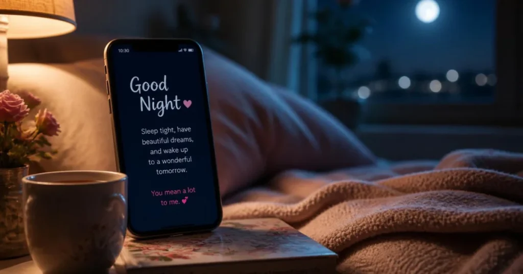 Romantic good night replies for someone special
