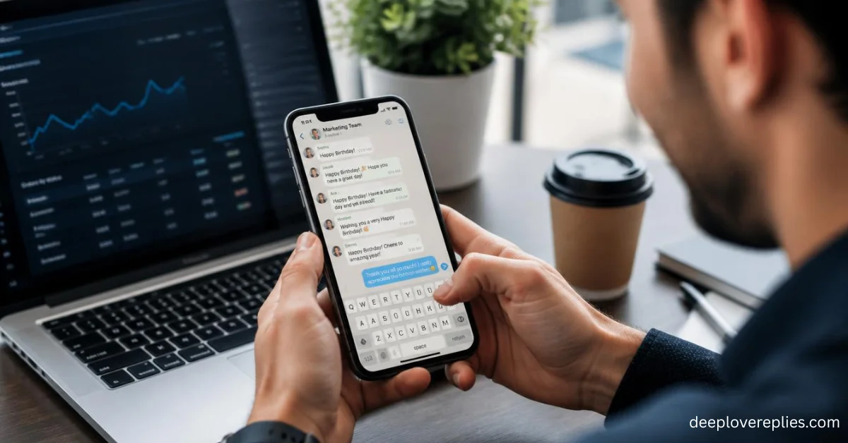 Replies for Workplace Group Birthday Messages