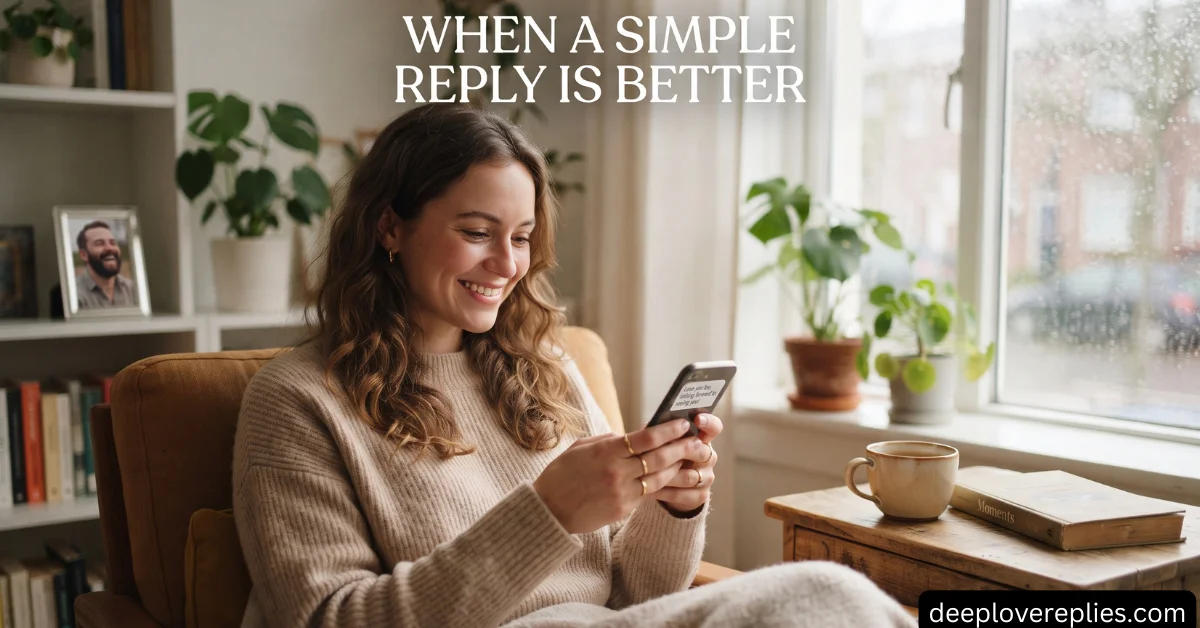 When a Simple Reply Is Better
