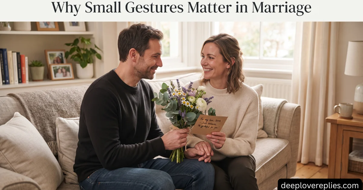Why Small Gestures Matter in Marriage