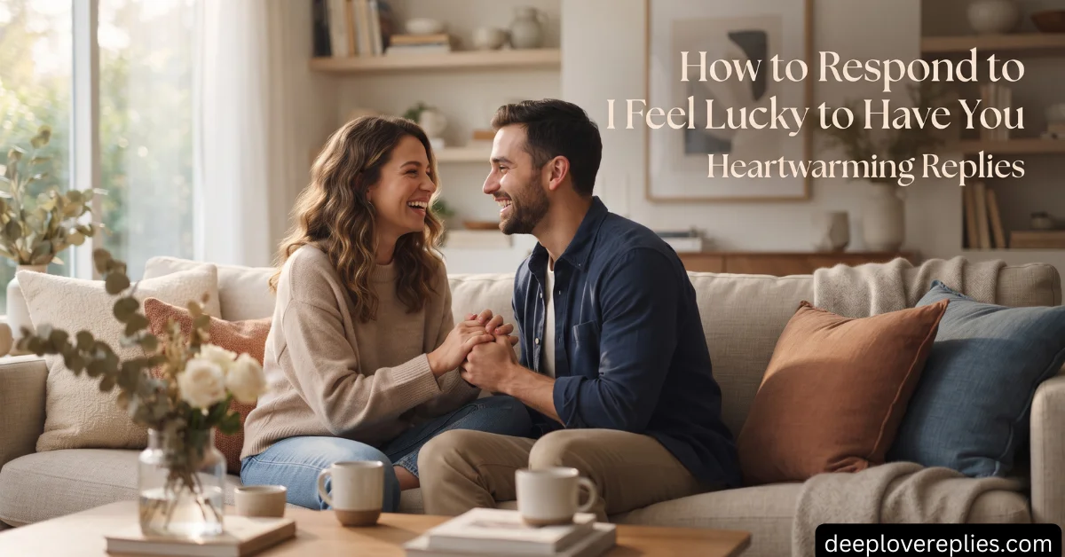 How to Respond to I Feel Lucky to Have You Heartwarming Replies